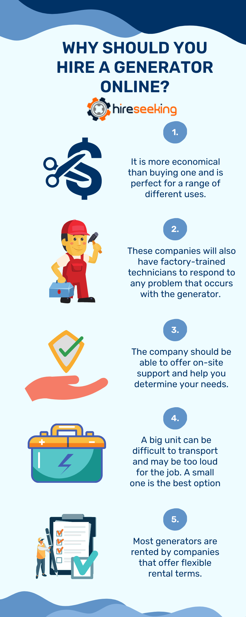 Why should YOU hire a generator online